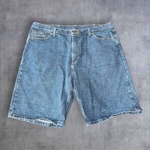 Wrangler Originals Men’s 40 Blue Light Wash Relaxed Fit Denim Jean Shorts Jorts